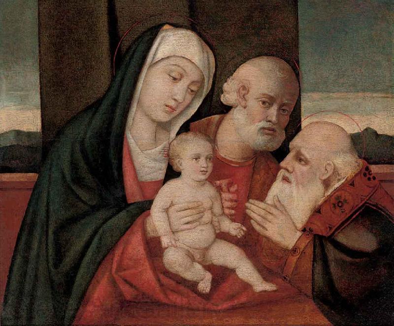 Giovanni Bellini La Sacra Famiglia con un santo Germany oil painting art
